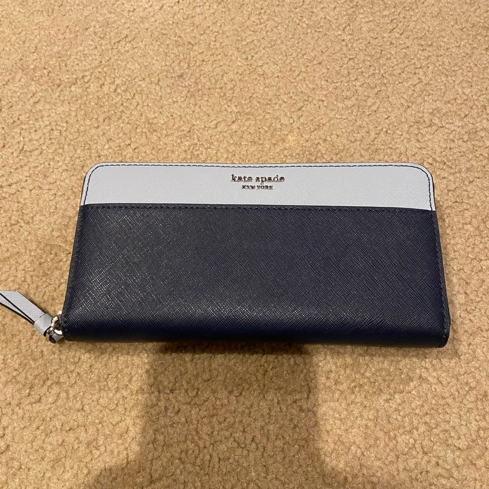 Authentic Kate spade wallet- new never used-navy in color